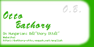 otto bathory business card